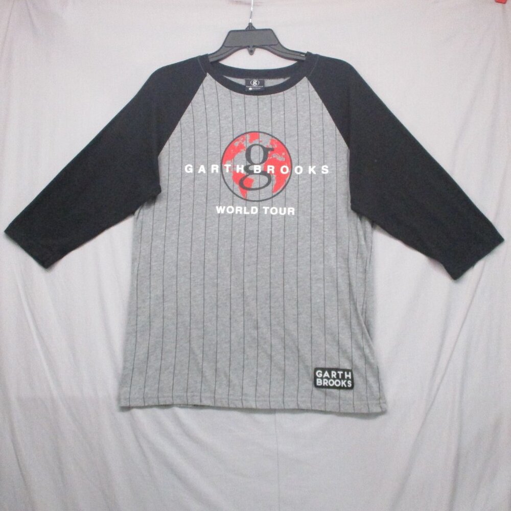 Garth Brooks Raglan Sleeve Shirt Black & Gray Women Size | L